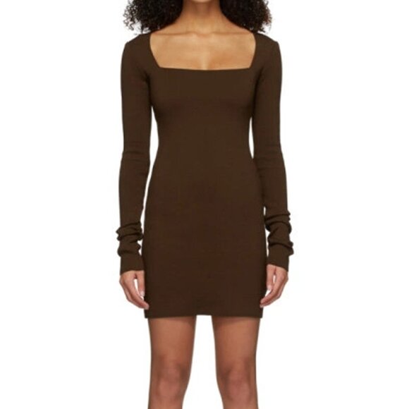Nanushka Dresses & Skirts - Nanushka Leah Stretch Knit Brown Dress